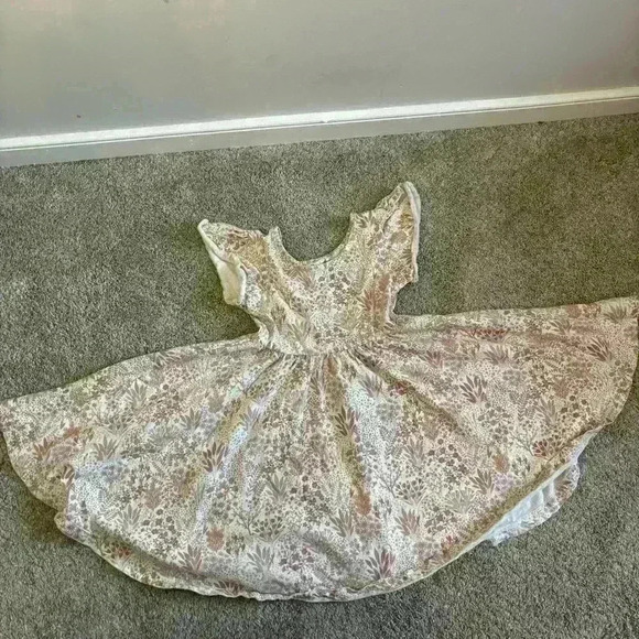 City Mouse Twirl Dress - Combed Jersey - Pastel Gardens Girls Size 6Y - Picture 3 of 8